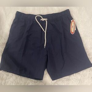 NWT Navy Blue Swim Trunks size L draw string mesh lined with pockets K kglu-71